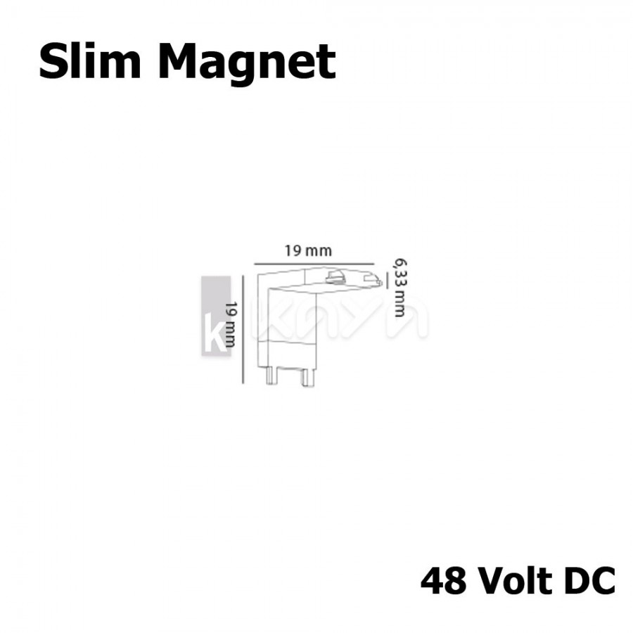 Slim Magnet Ray Sıva Üzeri L Dönüş Aparatı Duvar - Mol6049-Kaya Aydınlatma MOLLED - Mol6049