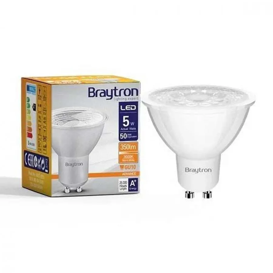 Braytron 4,5w PAR16 38 D Lensli GU10 LED Ampul 2700K - BA25-00450 Braytron 4,5w PAR16 38 D Lensli GU10 LED Ampul 2700K - BA25-00450