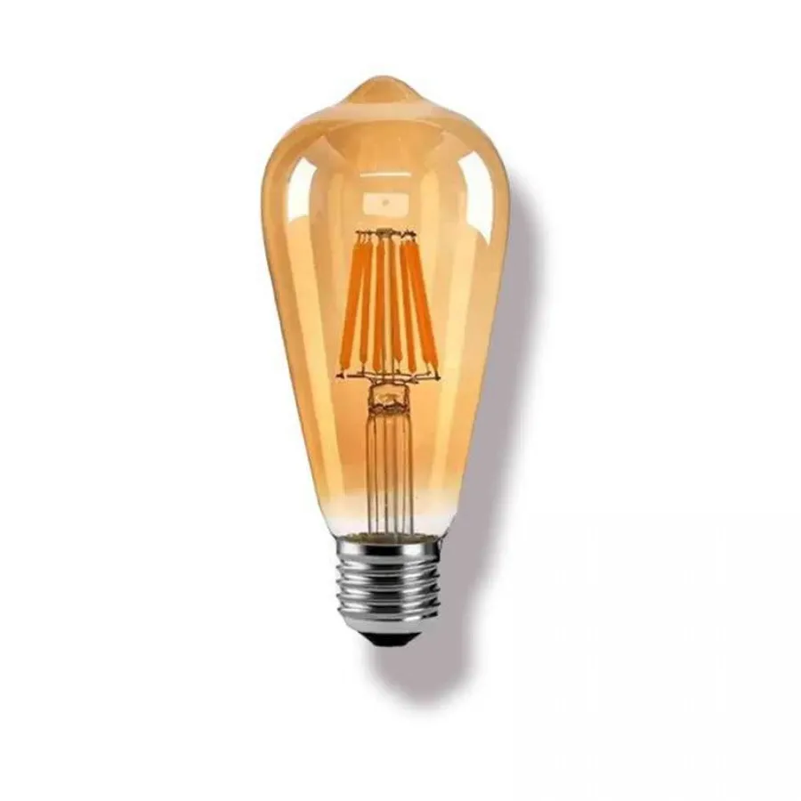 Ecolite 10w E27 ST64 Rustik FILAMENT GOLD Led Ampul - ST64.GD.10W.18K