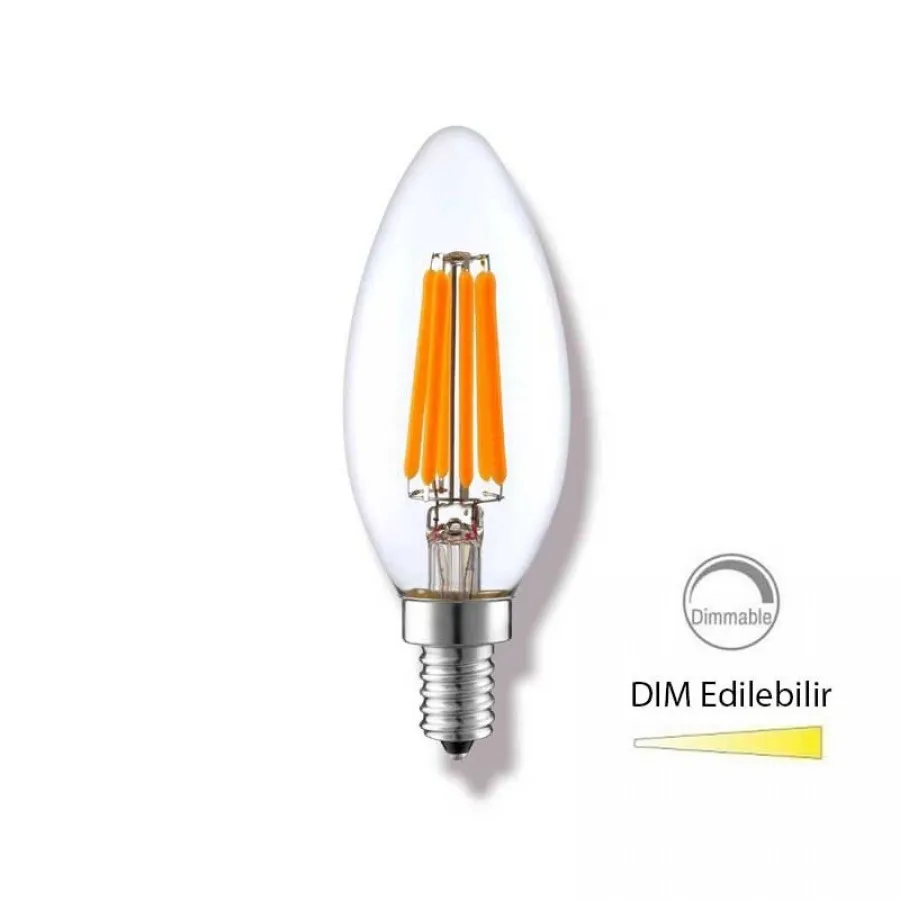 HEKA 4w Dim Edilebilir E14 C35 Rustik Led Ampul-Kaya Aydınlatma HEKA Lighting & Design - KA-25
