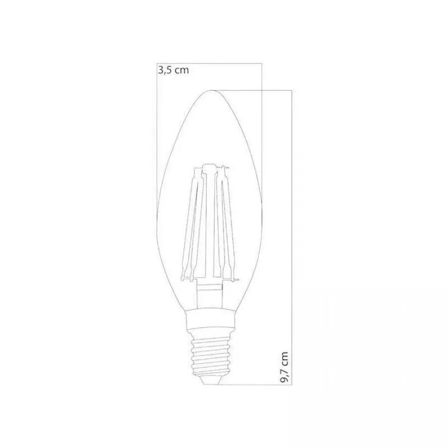 HEKA 4w Dim Edilebilir E14 C35 Rustik Led Ampul-Kaya Aydınlatma HEKA Lighting & Design - KA-25