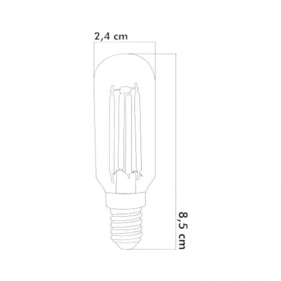 HEKA 4w E14 T25 Bal Cam Rustik Led Tüp Ampul 2500K-Kaya Aydınlatma HEKA Lighting & Design - KA-51