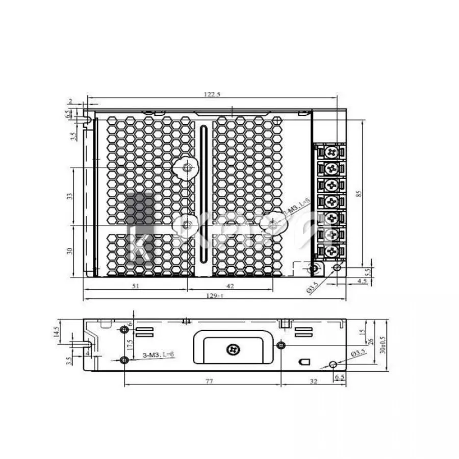 Mervesan 100W 12 Vdc Metal Kasa Smps Adaptör - MT-100-12