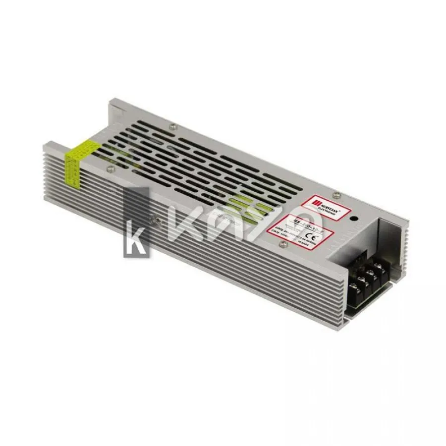 Mervesan 200W 12V 16.5A Slim Metal Kasa Smps Adaptör - MT-200-12-S