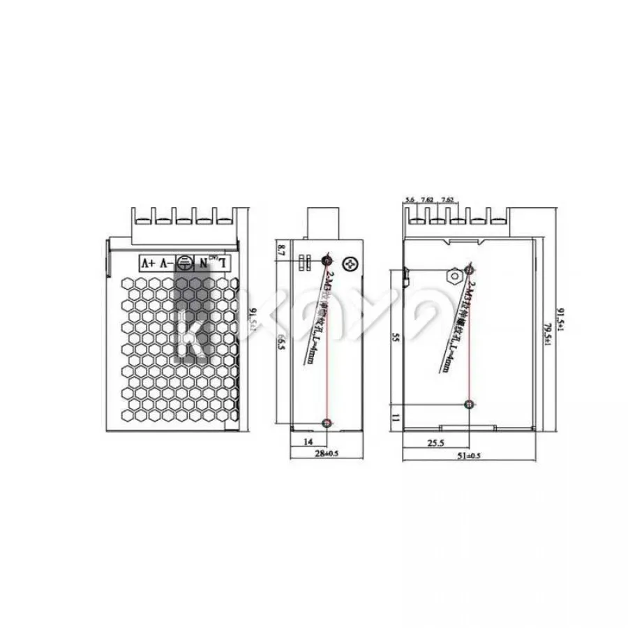 Mervesan 25W 5 Vdc Metal Kasa Smps Adaptör - MT-25-5
