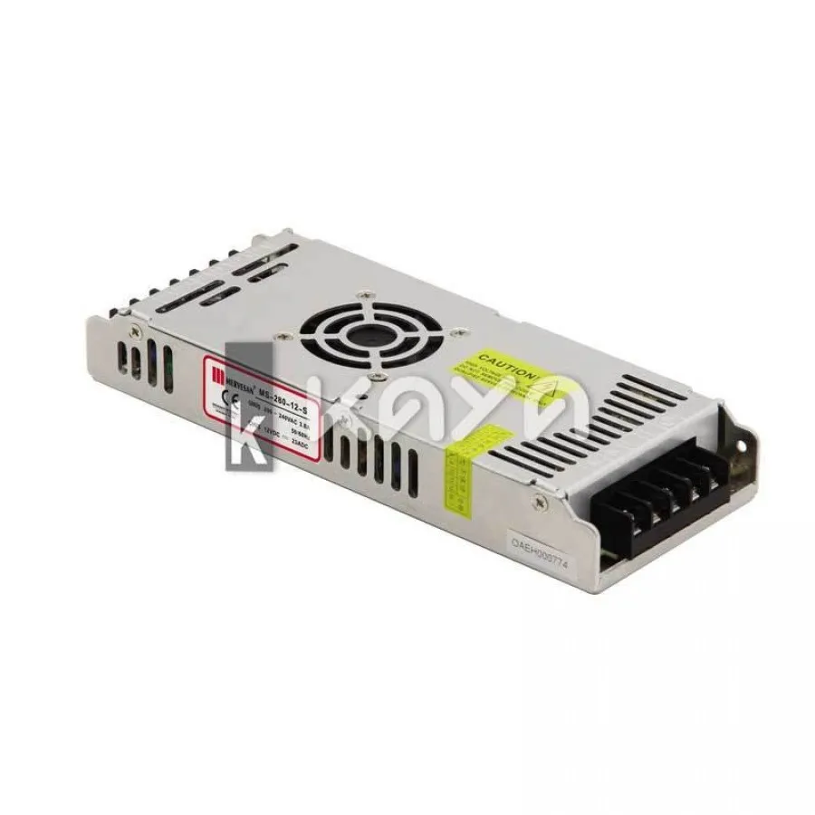 Mervesan 280W 12V 23A Slim Metal Kasa Smps Adaptör - MT-280-12-S