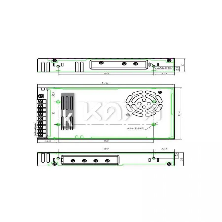 Mervesan 350W 12 Vdc Metal Kasa Smps Adaptör - MT-350-12