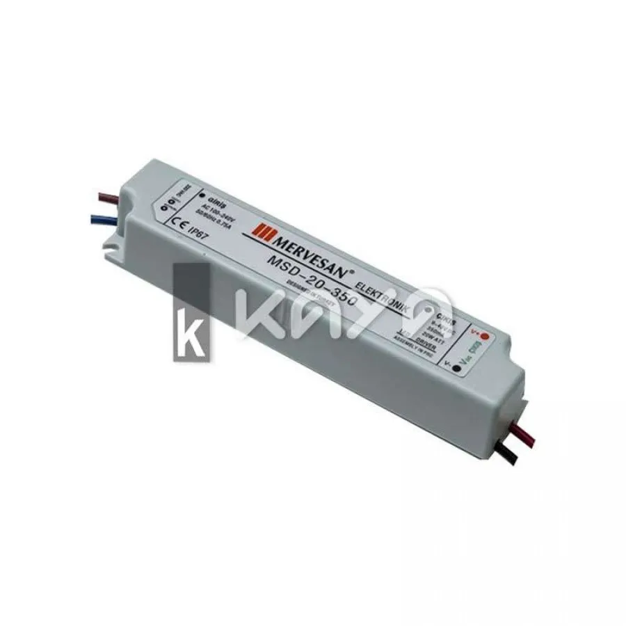Mervesan 20W 350 mA IP67 Sabit Akım Led Driver - MTD-20-350