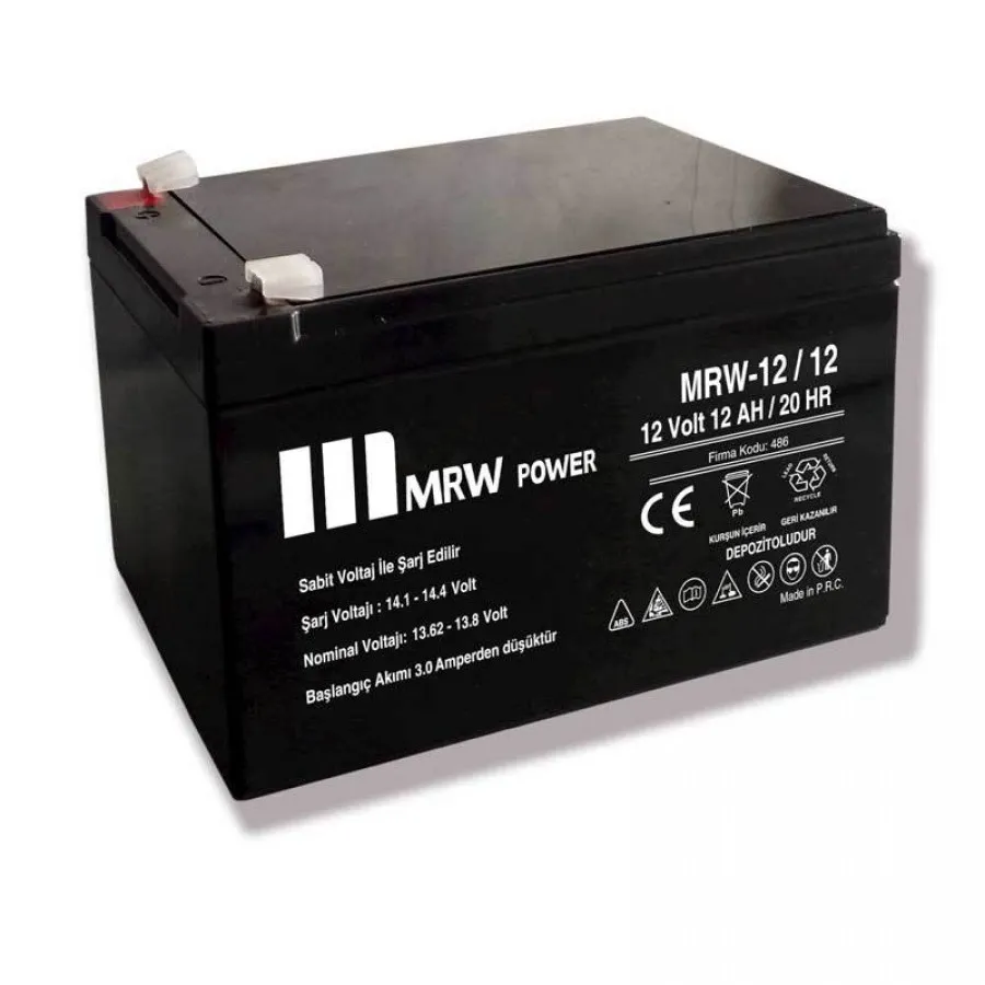 Mervesan 12V Kurşun / Asit Kuru Tip Akü- MRW-12/12