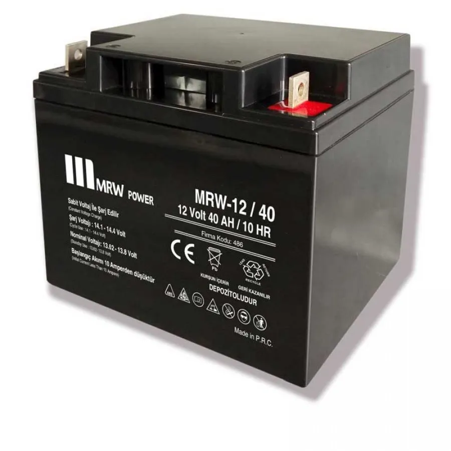 Mervesan 12V Kurşun / Asit Kuru Tip Akü - MRW-12/40