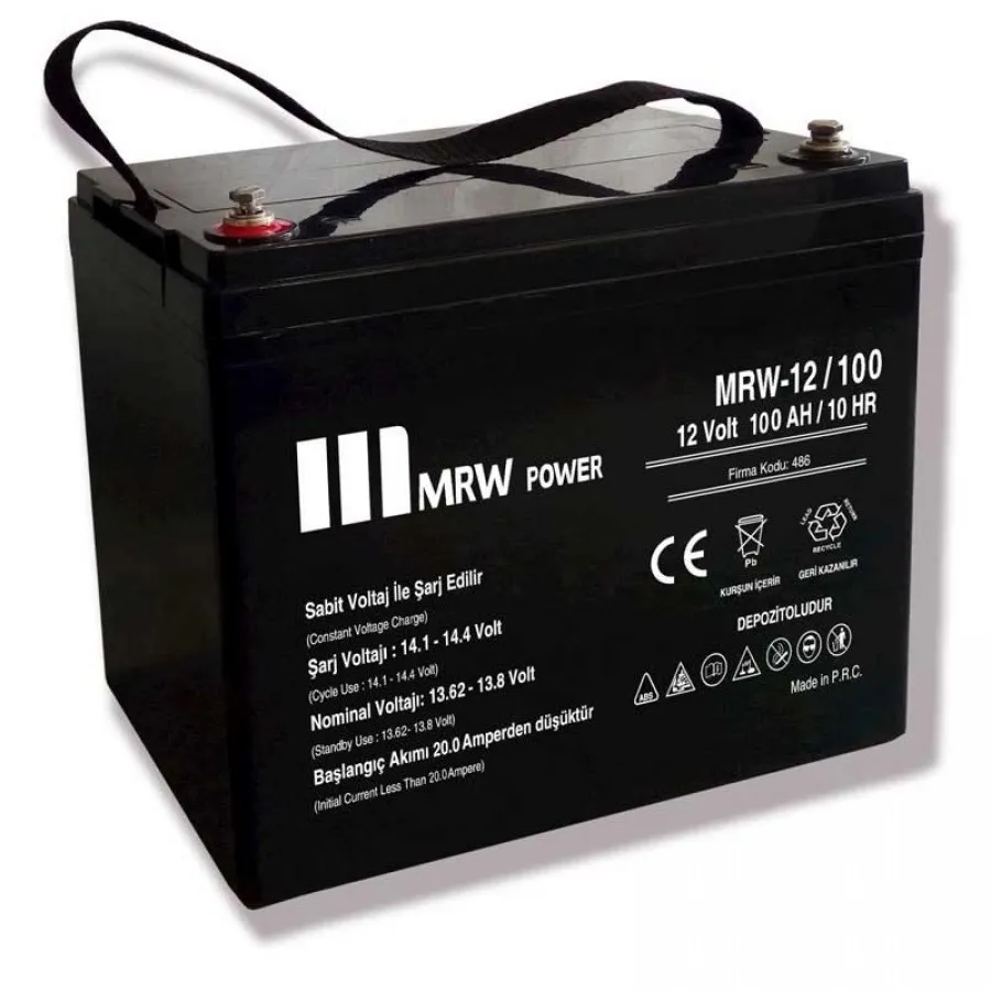Mervesan 12V Kurşun / Asit Kuru Tip Akü - MRW-12/100