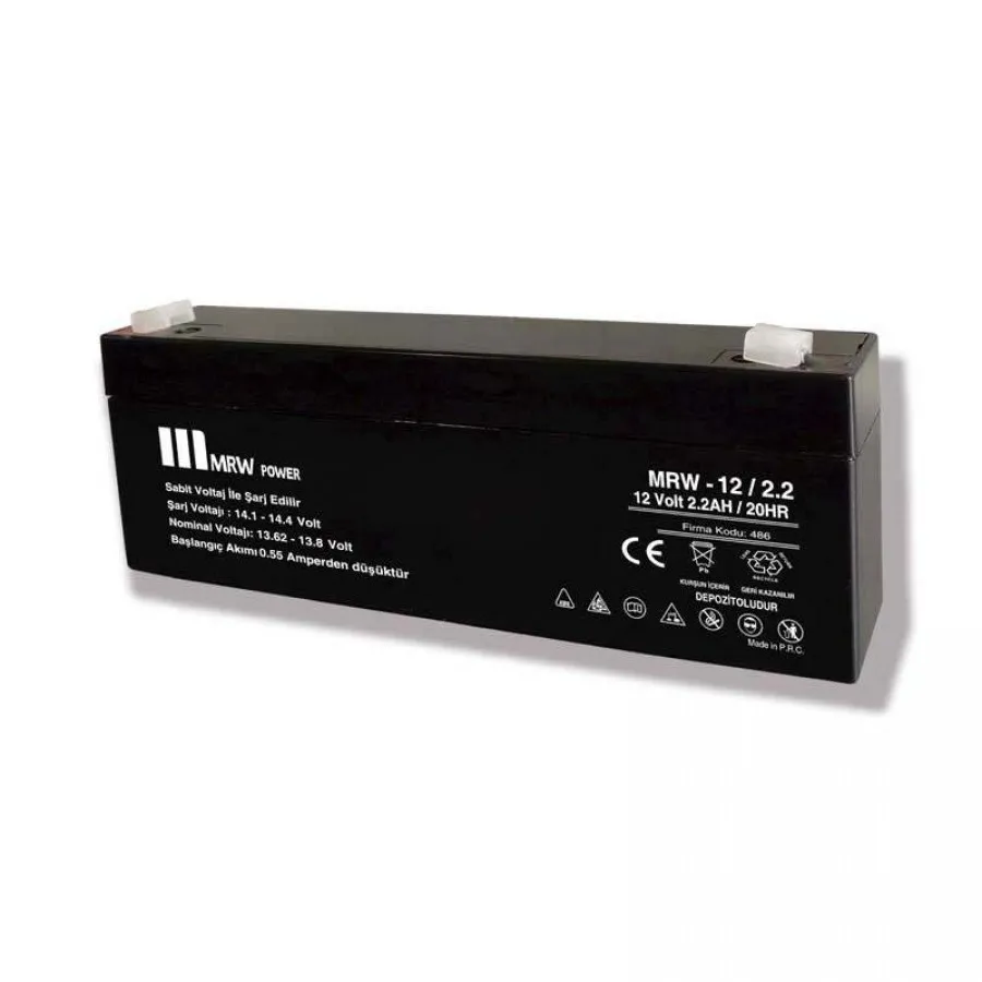 Mervesan 12V Kurşun / Asit Kuru Tip Akü - MRW-12/2.2