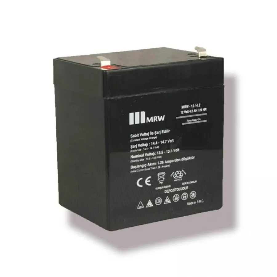 Mervesan 12V Kurşun / Asit Kuru Tip Akü - MRW-12/4.2