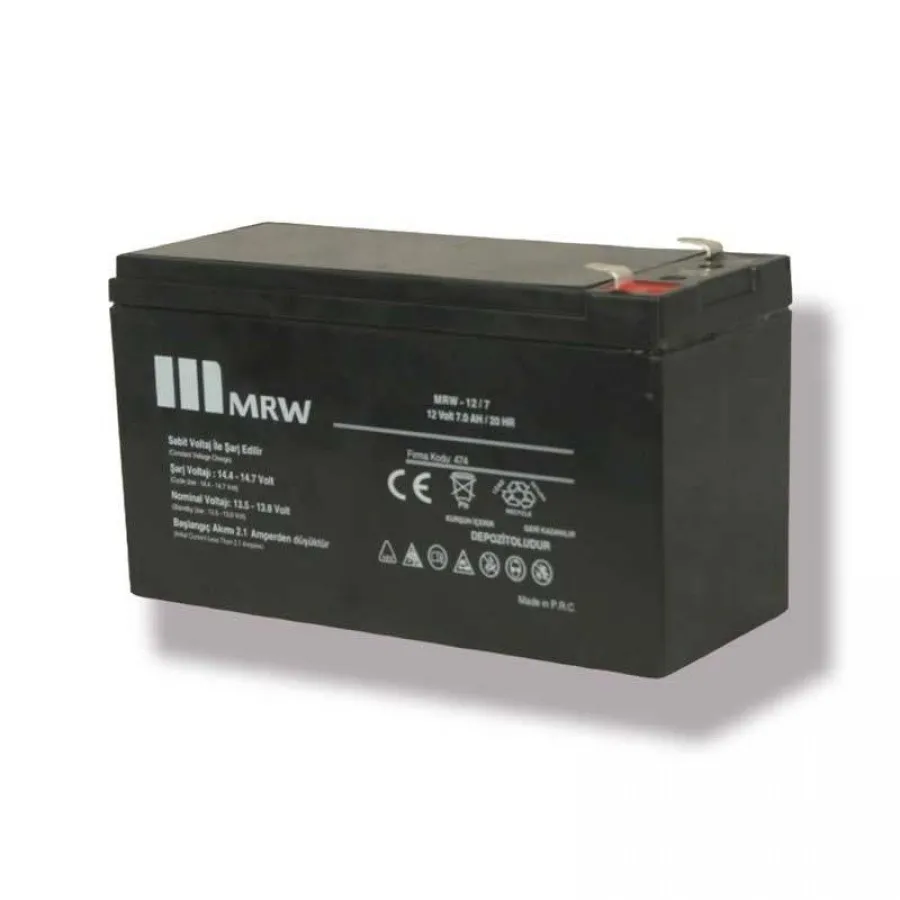 Mervesan 12V Kurşun / Asit Kuru Tip Akü - MRW-12/7