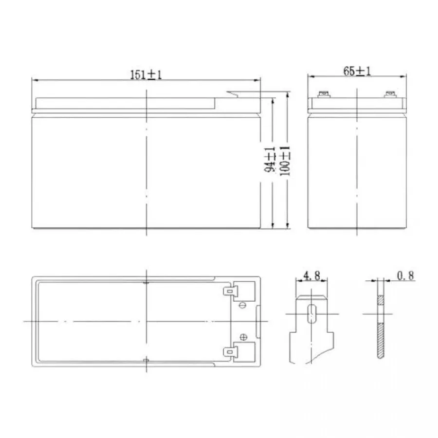 Mervesan 12V Kurşun / Asit Kuru Tip Akü - MRW-12/7