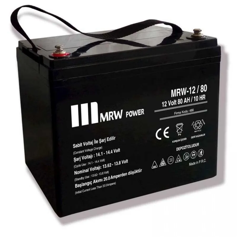 Mervesan 12V Kurşun / Asit Kuru Tip Akü - MRW-12/80