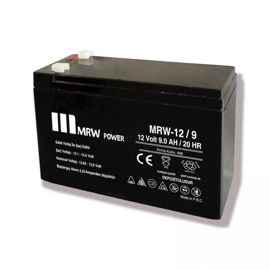 Mervesan 12V Kurşun / Asit Kuru Tip Akü - MRW-12/9
