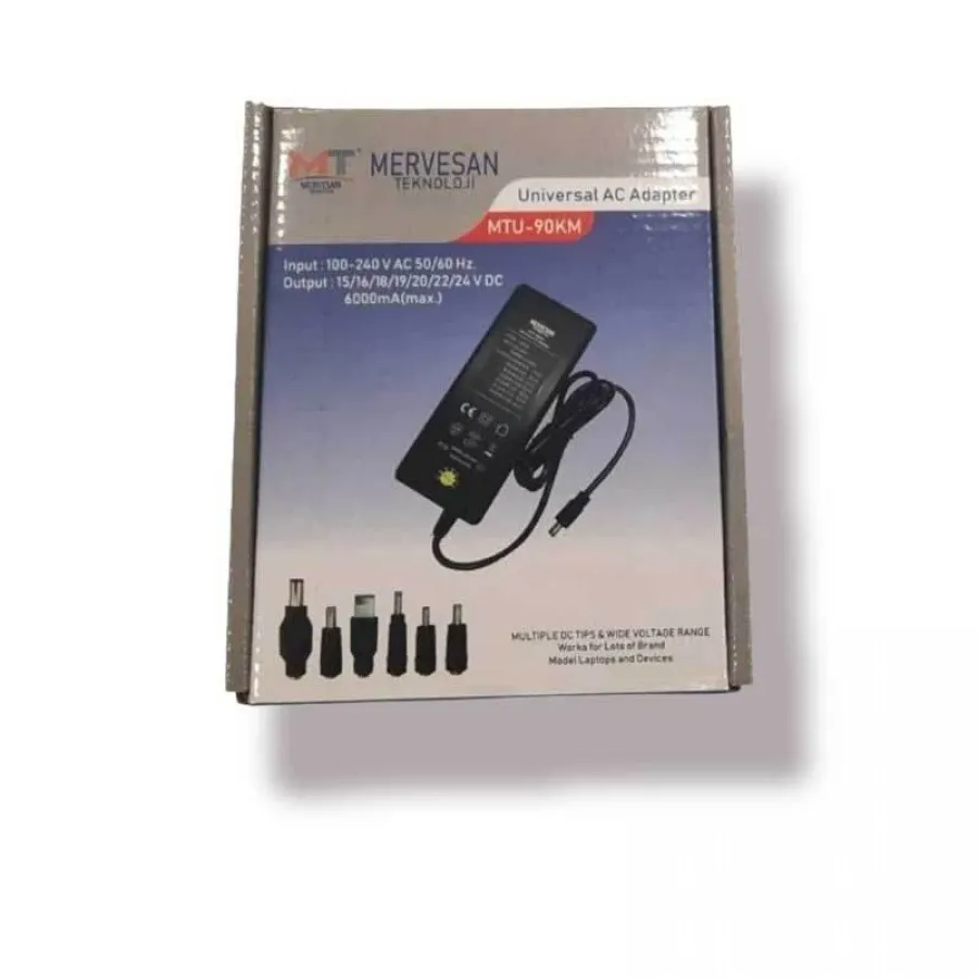 Mervesan 90W 15-24V Üniversal Tip Kademeli Ac/Dc Smps Adaptör - MTU-90KM