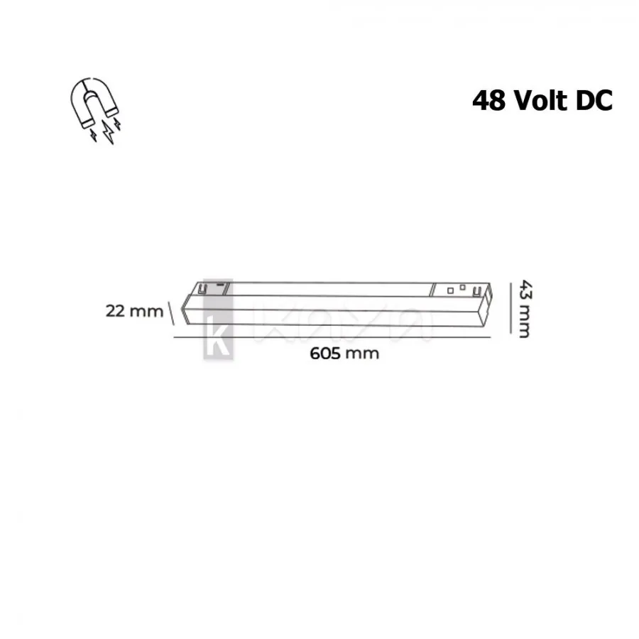 Manyetik Ray 20w Lineer Aydınlatma 60 cm - KLM-SL60 Dali Manyetik Ray 20w Lineer Aydınlatma 60 cm - KLM-SL60 Dali